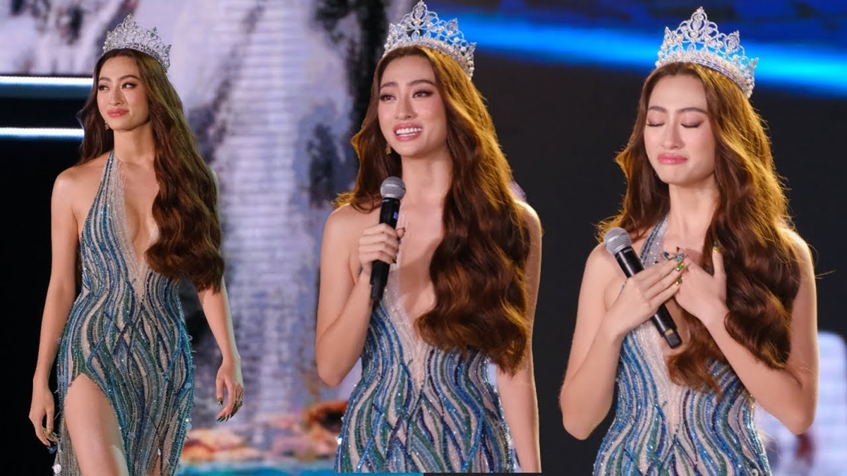 Hoa hậu Lương Thùy Linh lộng lẫy tựa nữ hoàng, nghẹn ngào nước mắt sải bước chia tay nhiệm kỳ