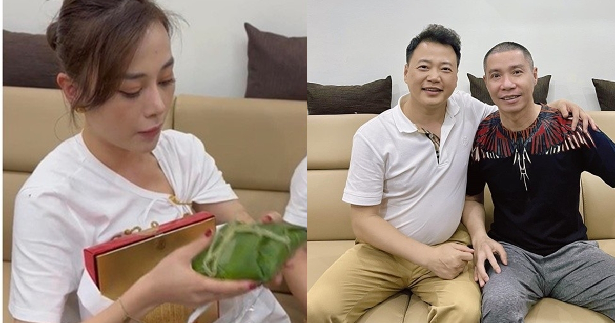 Phương Oanh cùng Shark Bình mang xôi đến ra mắt "bố", dân mạng bàn luận về chiếc phong bì