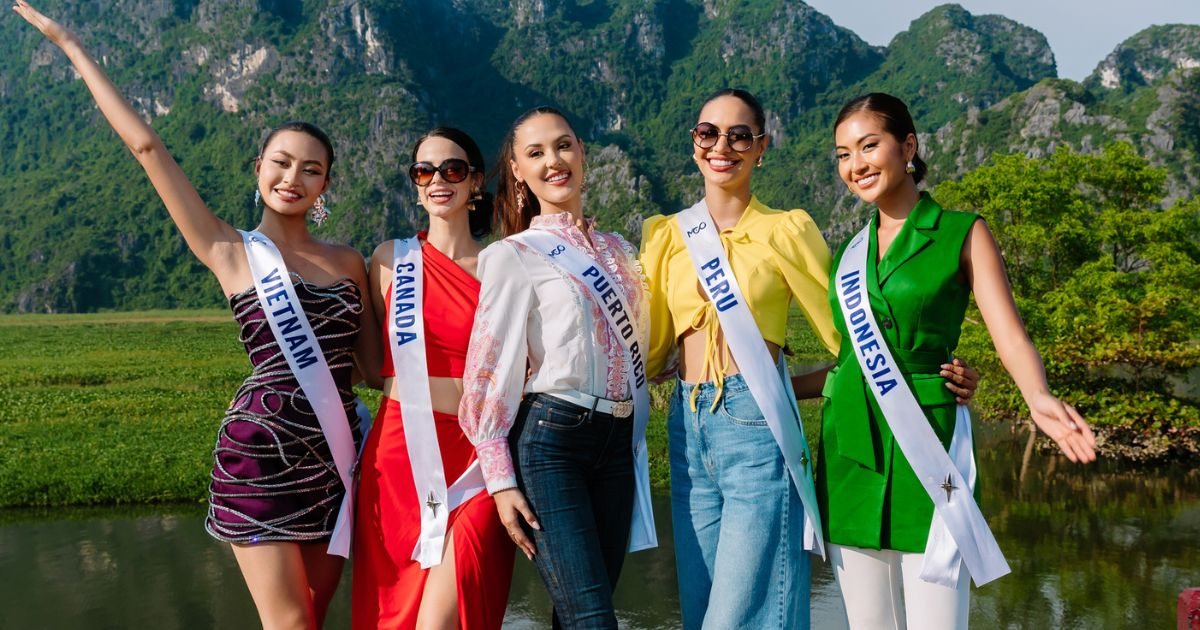 Thí sinh Miss Cosmo 2024 mê đắm vẻ đẹp non nước kỳ vĩ, trải nghiệm du lịch và ẩm thực Ninh Bình