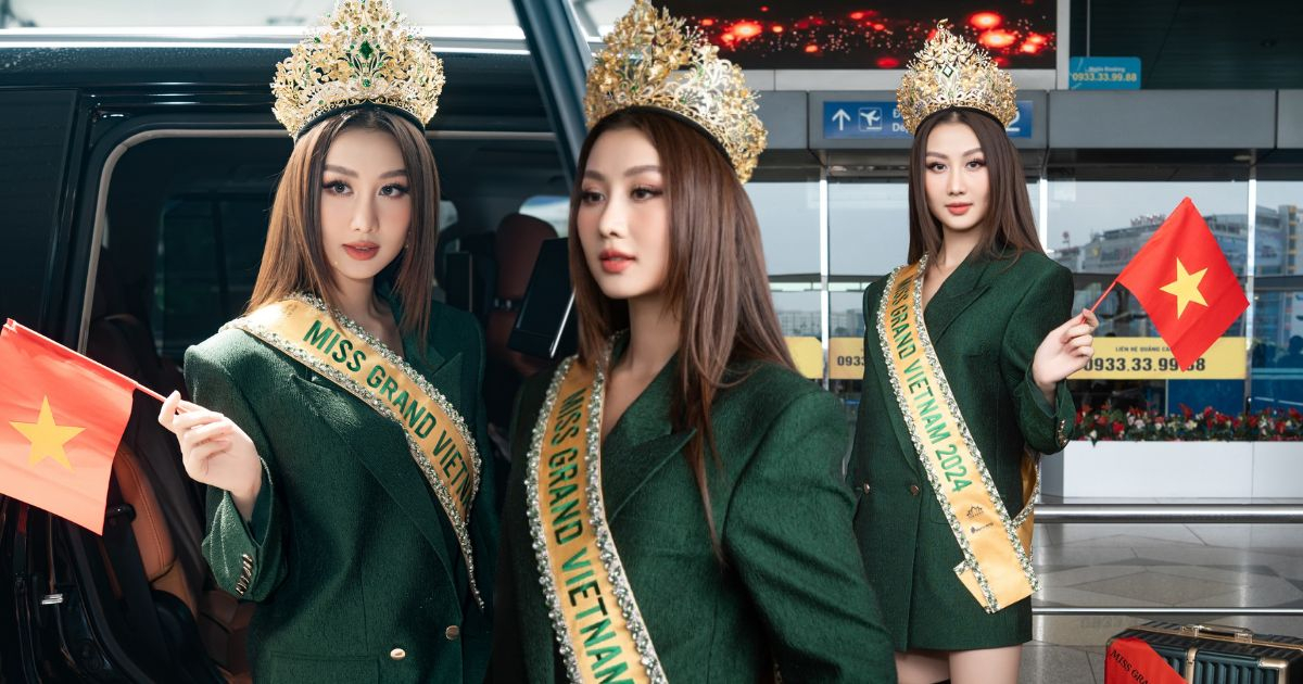 Hoa hậu Quế Anh bay sang Campuchia, chính thức nhập cuộc thi "Miss Grand International 2024"