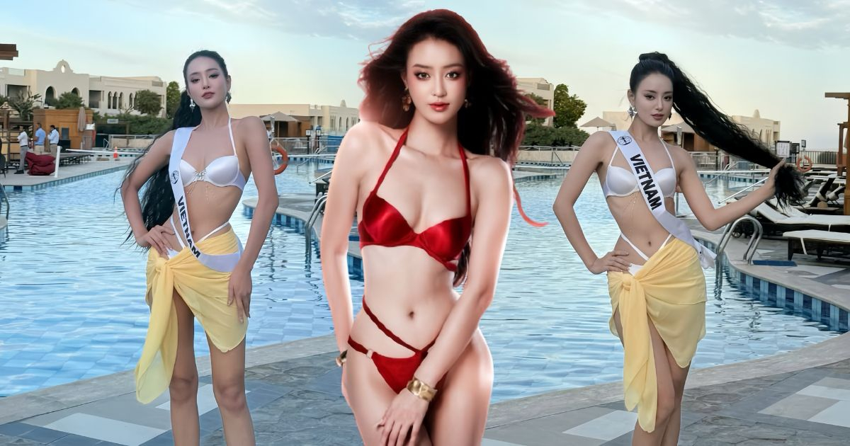 Á hậu Bùi Khánh Linh khoe hình thể quyến rũ trong phần thi áo tắm tại "Miss Intercontinental 2024"