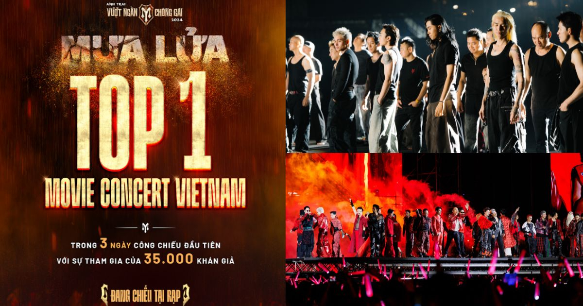 Sau 3 ngày công chiếu, “Mưa lửa” lập thành tích mới cho dòng phim concert chiếu rạp tại Việt Nam