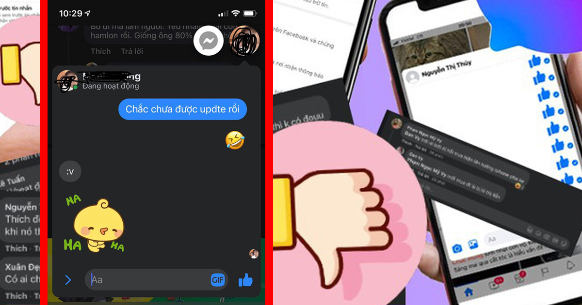 Iphone nào cập nhật được bong bóng chat trên Messenger của Facebook?