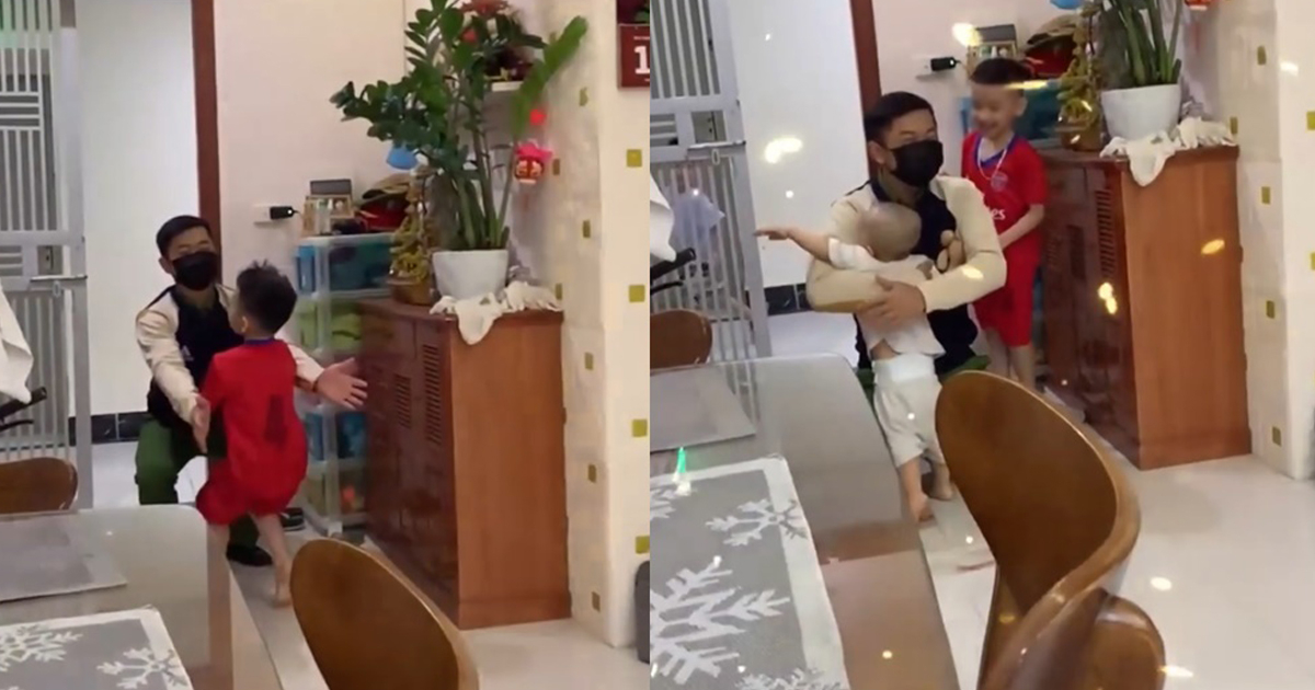 Xúc động với khoảnh khắc bé trai 20 tháng tuổi chạy lại ôm chầm lấy bố sau 1 tuần chống dịch trở về Xúc động với khoảnh khắc bé trai 20 tháng tuổi chạy lại ôm chầm lấy bố sau 1 tuần chống dịch trở về