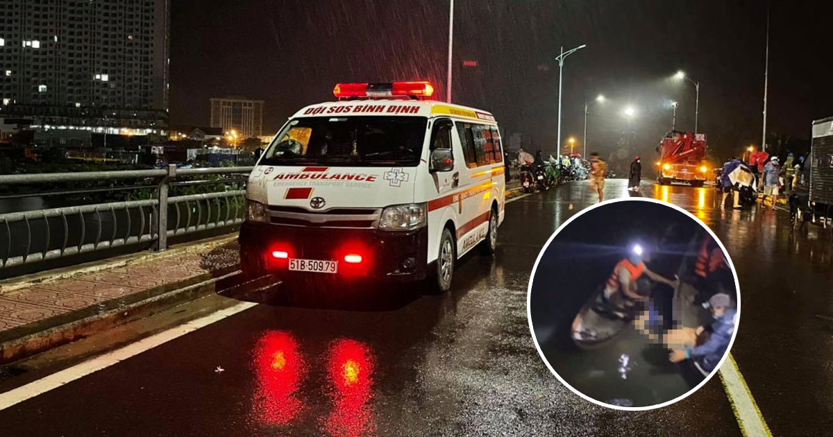 Tìm thấy thi thể nữ sinh lớp 11 nhảy cầu trong đêm mưa tầm tã tại Bình Định