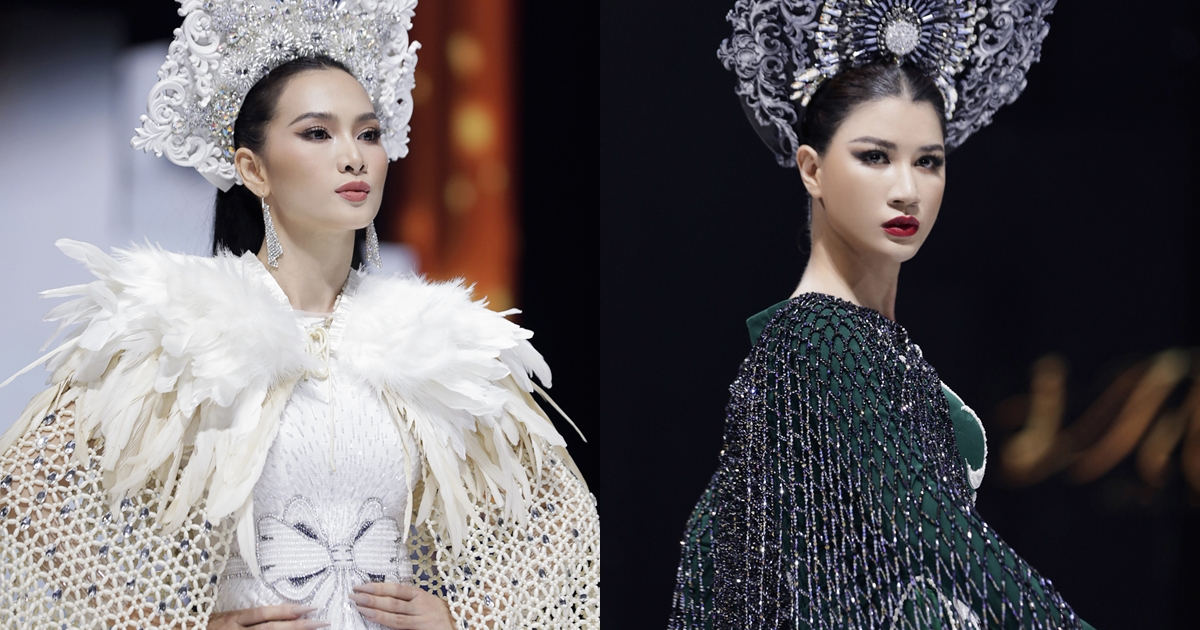 Siêu mẫu Anh Thư, Trang Trần "quét sạch" sàn diễn với thần thái kiêu sa trong BST áo dài của NTK Minh Châu