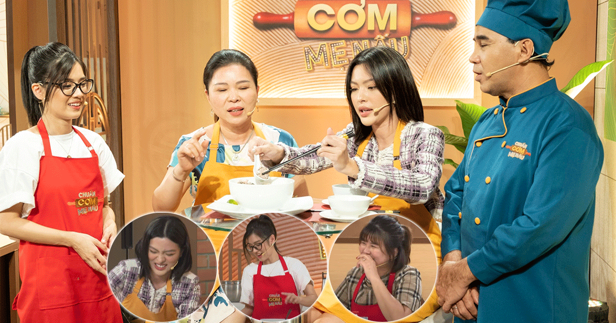 Tú Hảo lúng túng chặt vịt khiến Quyền Linh "toát mồ hôi", mẹ Hoàng Yến Chibi cười ngất khi con gái "phá bếp"