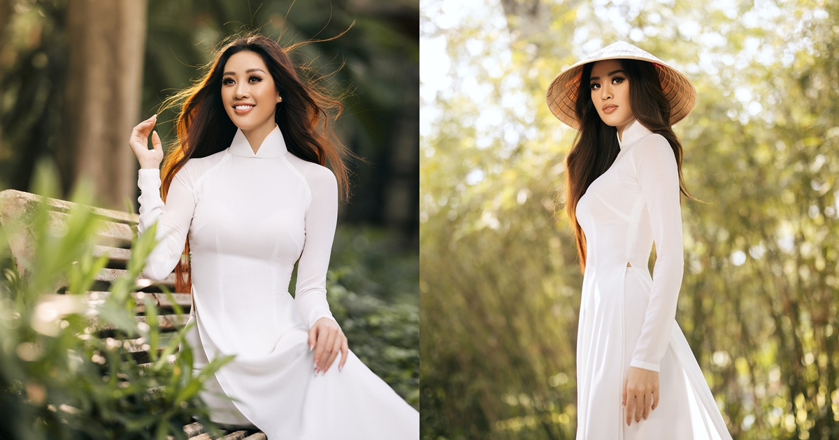 Hoa hậu Khánh Vân diện áo dài trắng thướt tha, đẹp mong manh tựa nàng thơ