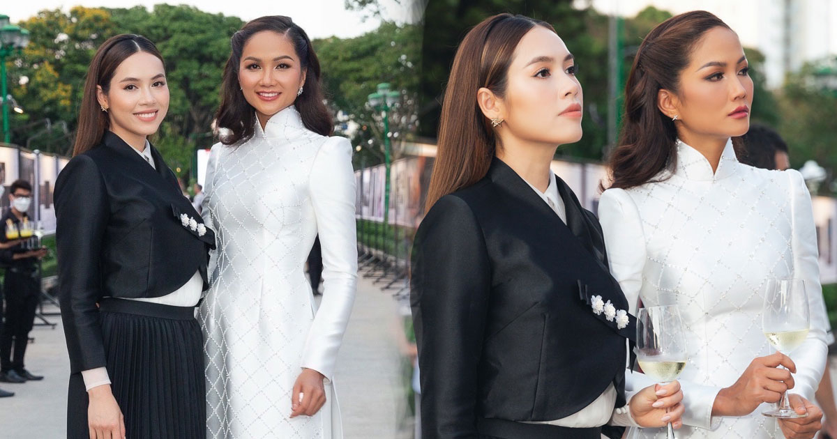 H'Hen Niê thướt tha áo dài, Hoàng My thanh lịch tới gặp gỡ Tổng Lãnh sự quán Hà Lan