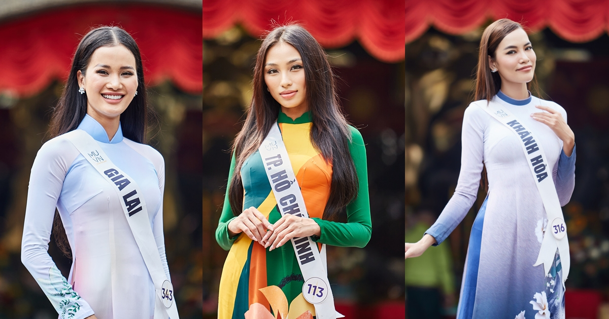 Dàn thí sinh Miss Universe Vietnam thướt tha áo dài, dâng hương Vua Hùng: Hương Ly, Bảo Ngọc chiếm spotlight