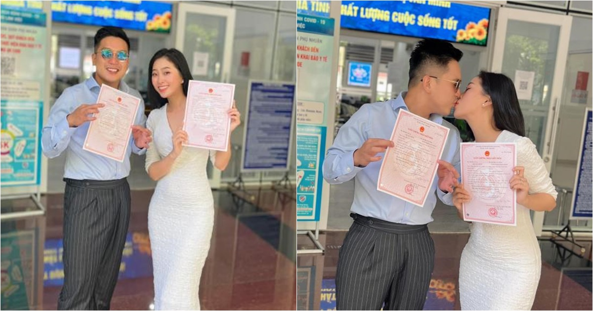 Liêu Hà Trinh cùng chồng Việt kiều đăng kí kết hôn, không quên phát "cẩu lương" khiến dân tình rần rần