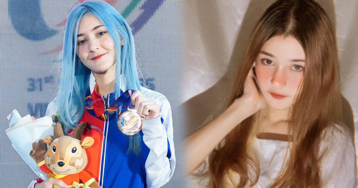 Nữ tuyển thủ eSports Thái Lan xinh như búp bê, da trắng muốt lại để tóc xanh "nổi bần bật"