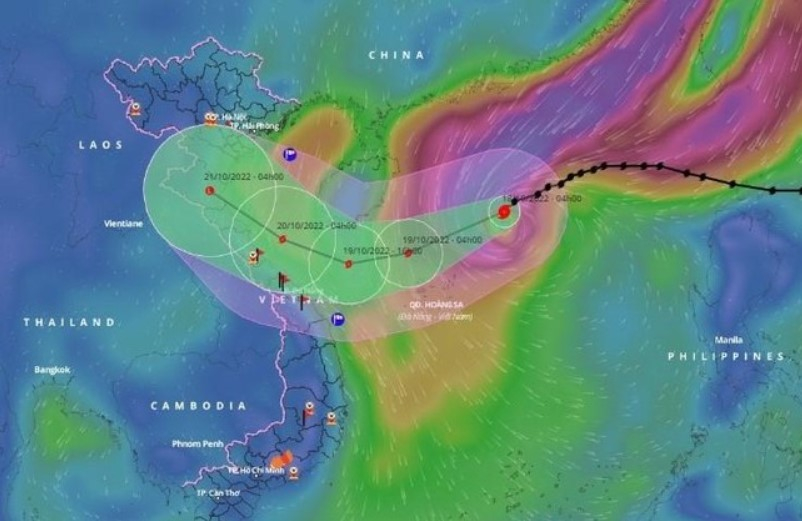 Bão số 6 tiến gần quần đảo Hoàng Sa, đạt cường độ mạnh nhất