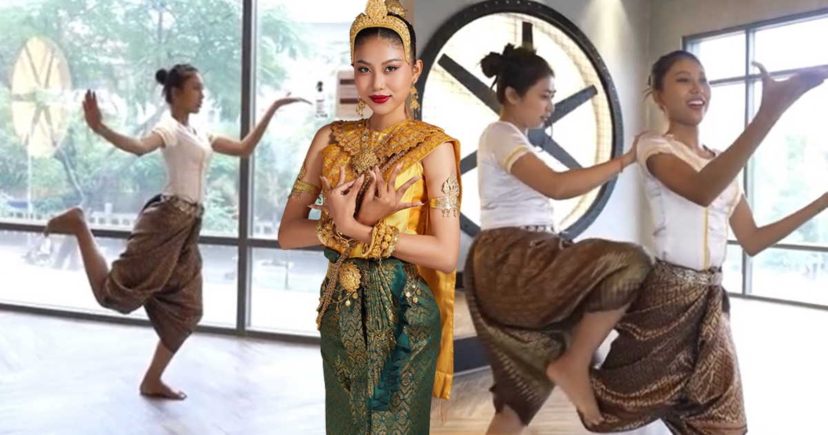 Thạch Thu Thảo dốc sức tập múa Khmer thi Tài năng: Ứng viên châu Á nổi trội nhất Miss Earth đây rồi!