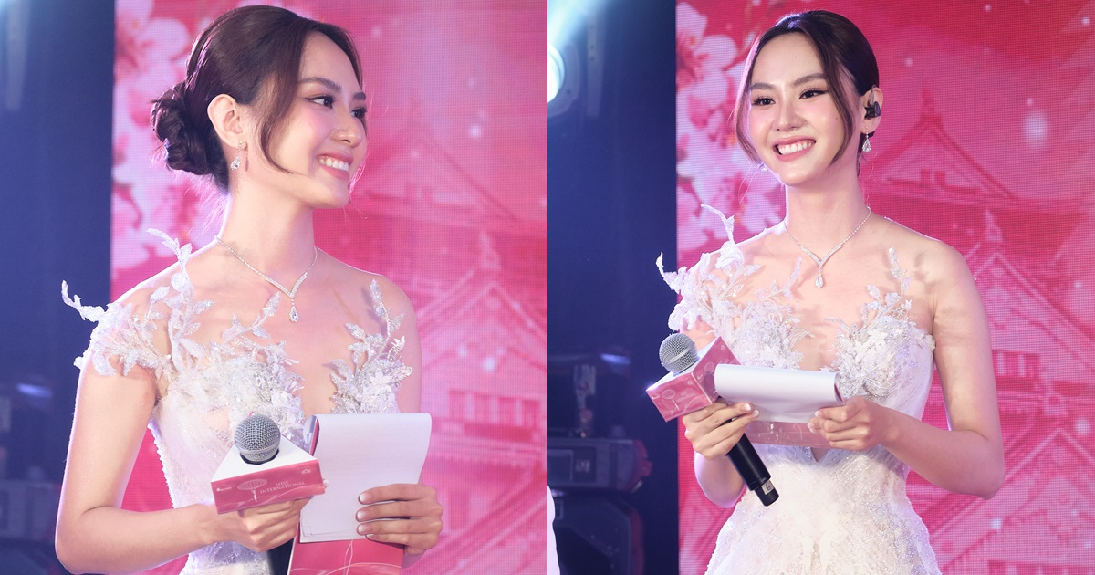 Hoa hậu Mai Phương khoe nhan sắc "ngọc nữ", trổ tài làm MC song ngữ cực đỉnh