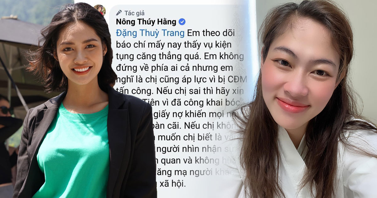 Hoa hậu các Dân tộc Việt Nam 2022 Nông Thúy Hằng khuyên bà Đặng Thùy Trang xin lỗi Thùy Tiên