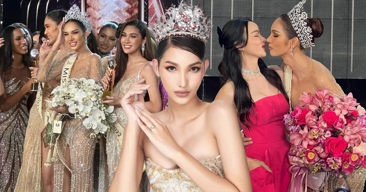 Khi tình yêu xóa nhòa mọi định kiến: Tân Hoa hậu chuyển giới Thái Lan 2022 công khai hôn bạn gái sau đăng quang