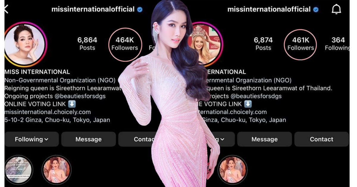 Miss International bị tụt follows, fans Việt dùng chiêu cũ để "trừng phạt" như từng làm với "dì" Nawat?