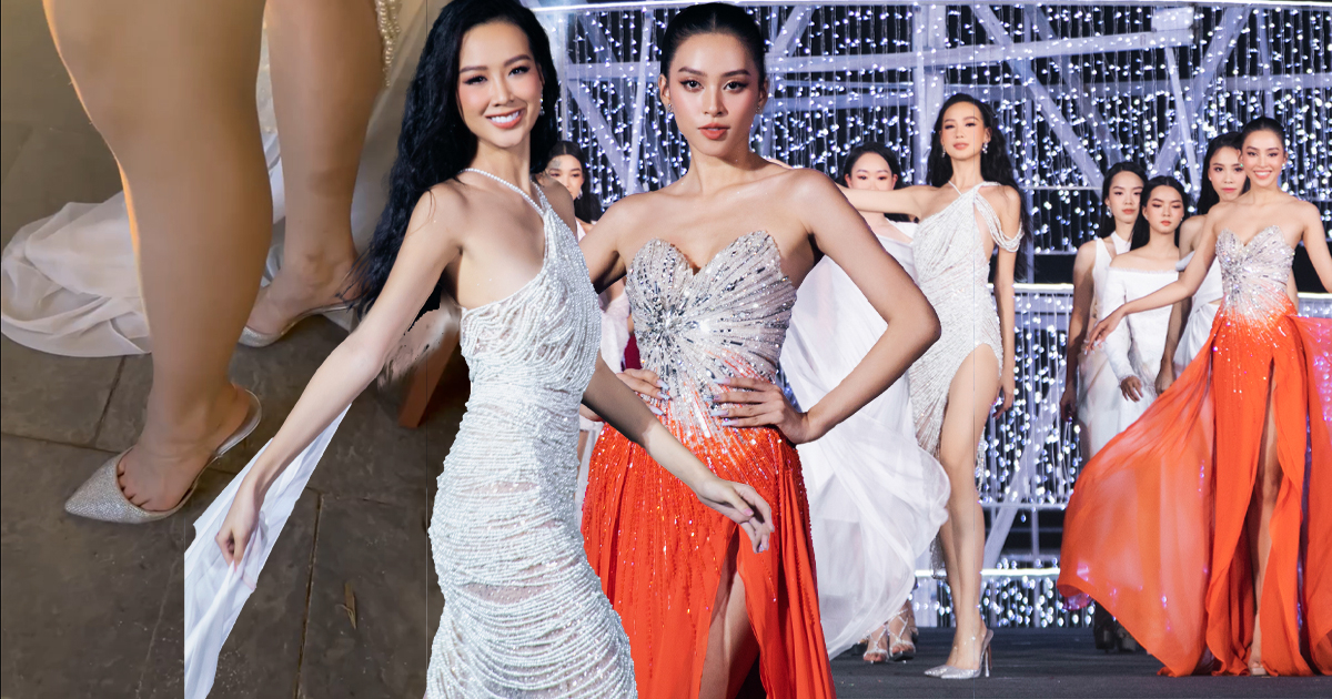 Hoa hậu Bảo Ngọc tinh tế đổi giày để sánh bước cùng Tiểu Vy khiến netizen tấm tắc khen ngợi