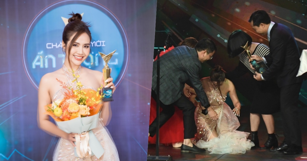 Huyền Lizzie lên tiếng về sự cố ngã trên sân khấu VTV Awards