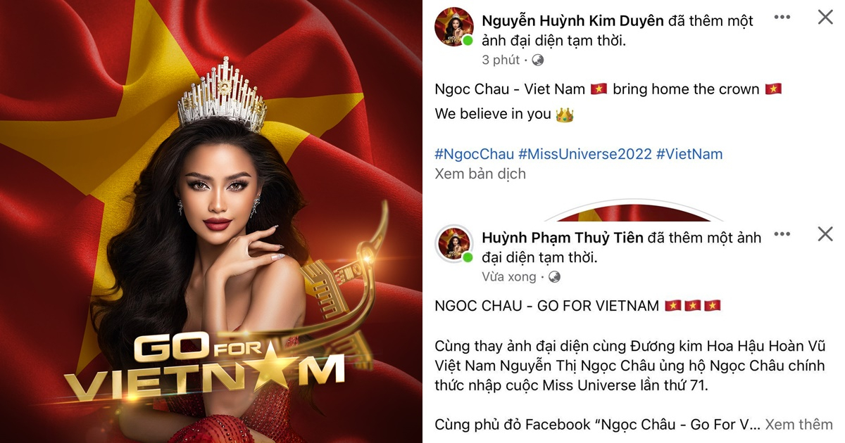 Dàn sao phủ đỏ Facebook ủng hộ Ngọc Châu: Khánh Vân và hội chị em đồng lòng giục nàng hậu mang vương miện về