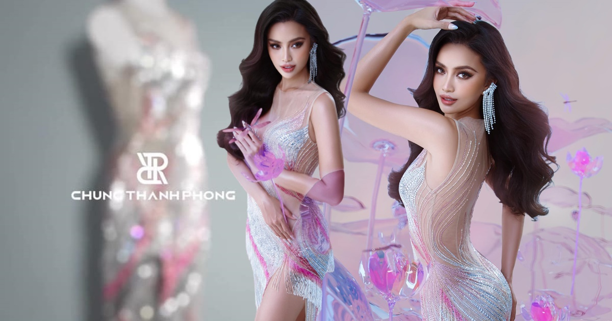 Ngọc Châu tung váy dạ hội lấy cảm hứng từ hoa sen trước thềm bán kết Miss Universe 2022: Netizen khen hay chê?