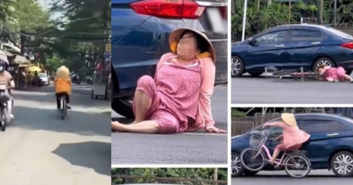 Người phụ nữ đạp xe ngược chiều tông vào ô tô gây bão mạng xã hội tiếp tục náo loạn đường phố