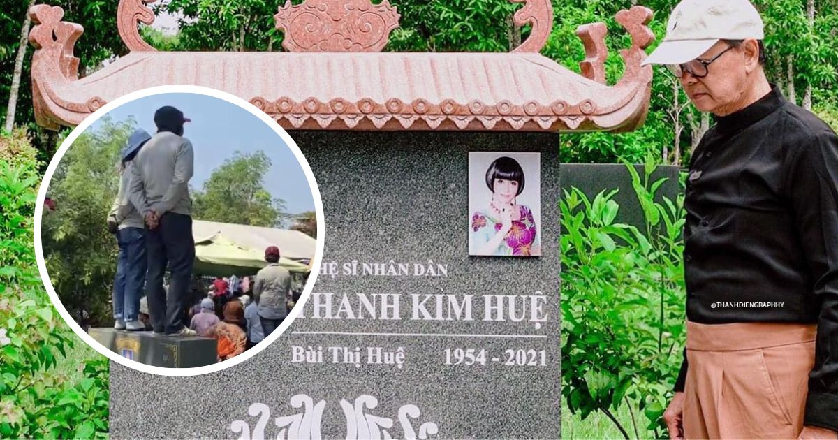 Phần mộ của NSƯT Thanh Kim Huệ bị giẫm đạp, gãy phần mái, chậu hoa đổ vỡ sau tang lễ NSƯT Vũ Linh