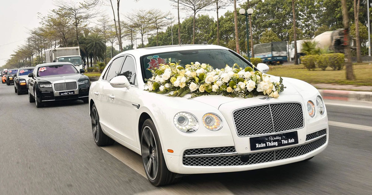 Đám cưới siêu xe ở Hà Nội quy tụ toàn Rolls-Royce, Bentley: Hé lộ gia thế khủng của "đàng trai"