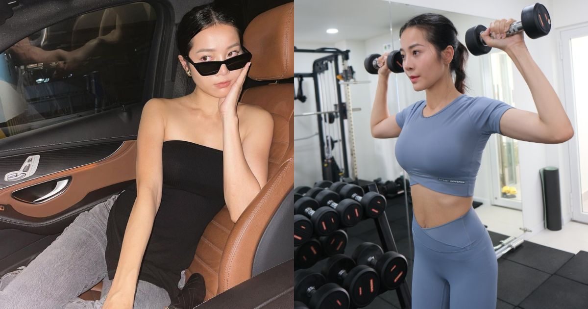 Karen Nguyễn được ông xã tậu hẳn phòng gym nhà để tập luyện, nhanh chóng lấy lại vóc dáng sau sinh