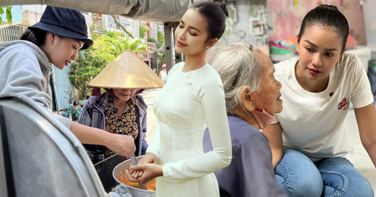 Ngọc Châu để mặt mộc, phụ bán bún riêu với bà mẹ đơn thân 90 tuổi trong tập 3 "Dream of Vietnam"