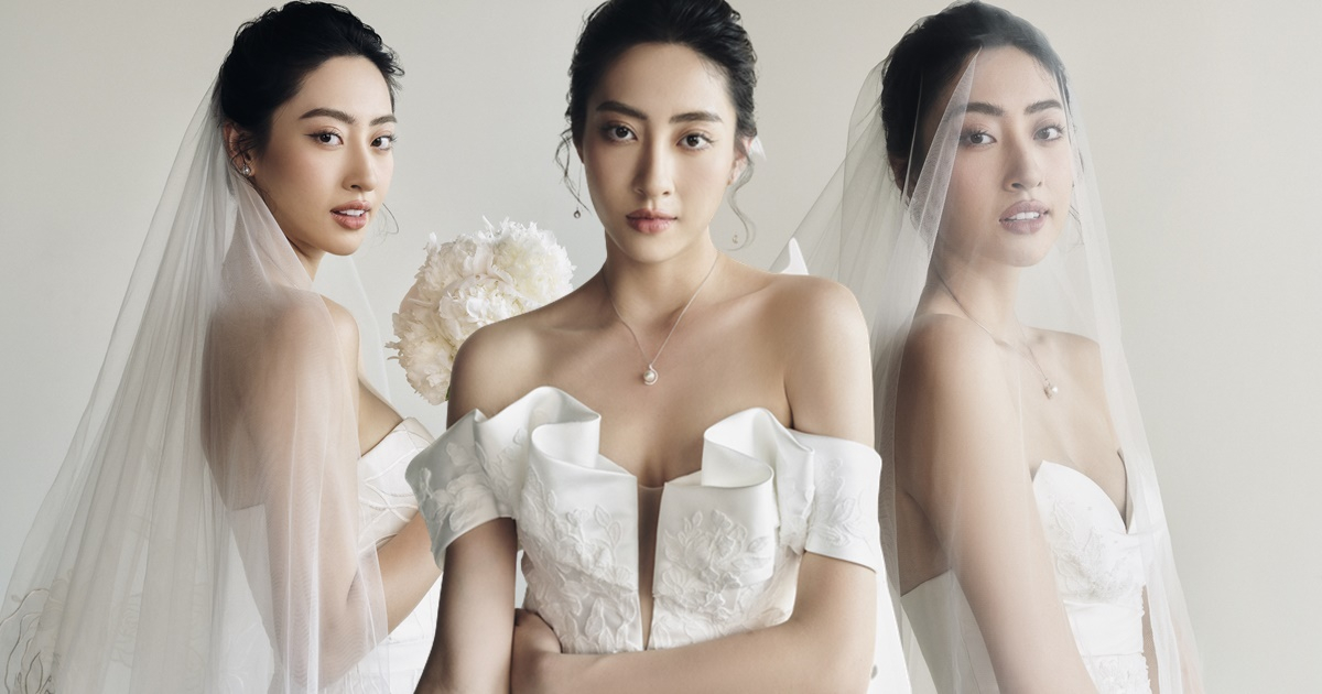 Lương Thùy Linh đẹp tinh khôi khi hóa cô dâu trong BST mới của NTK Lê Thanh Hòa