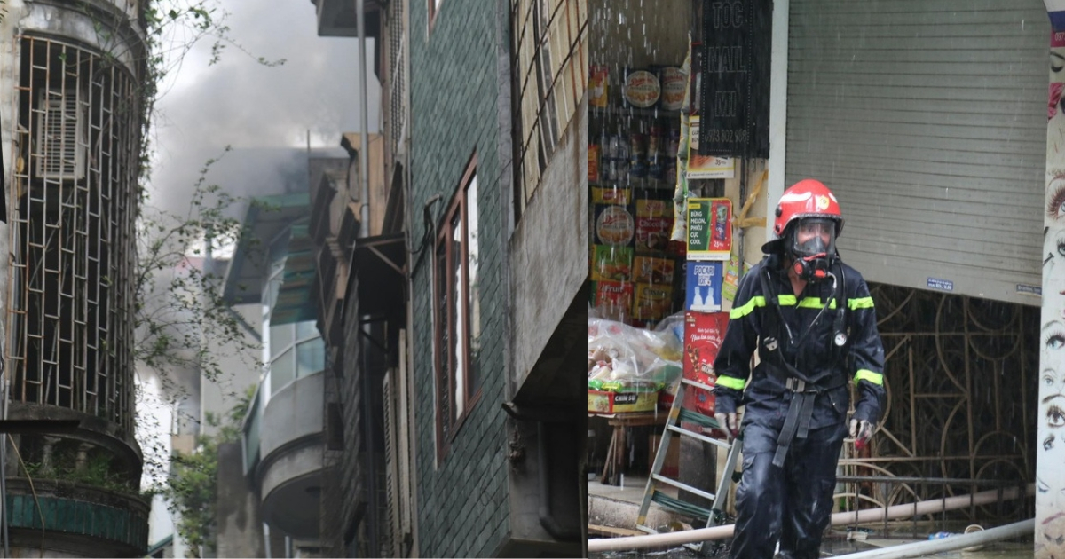 Hà Nội: Cháy nhà 6 tầng trong ngõ, 3 trẻ em mắc kẹt