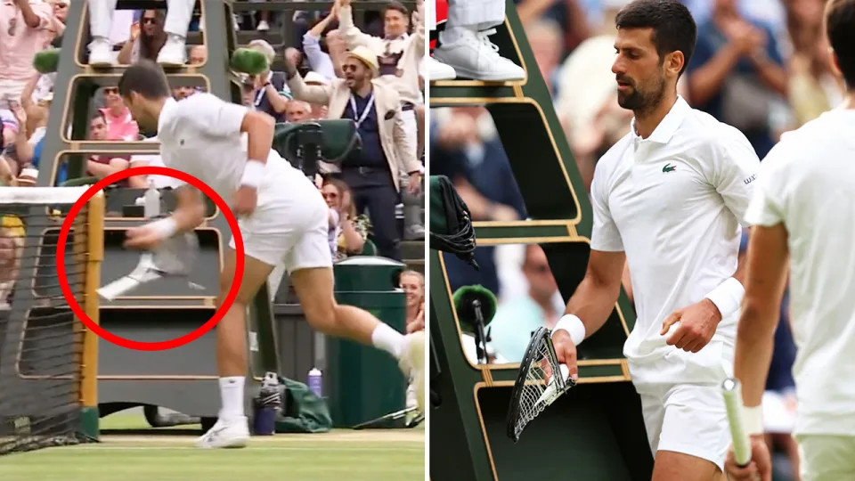 VIDEO: Djokovic 'giận cá chém thớt', khiến một thứ biến dạng hoàn toàn