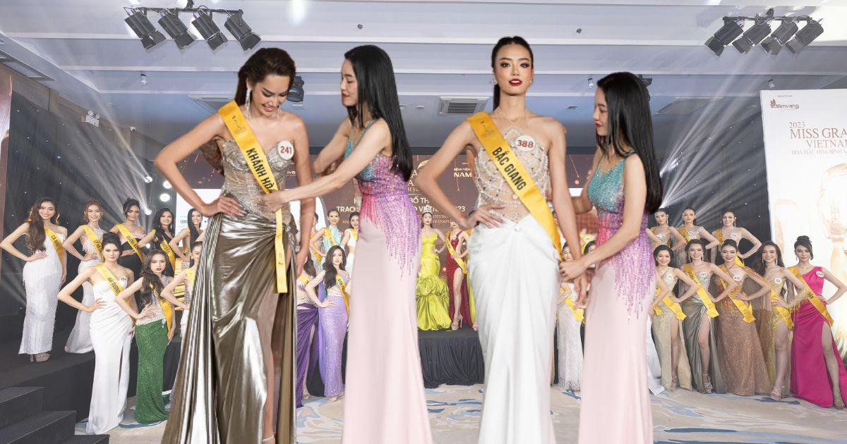 Thí sinh Miss Grand Vietnam 2023 khoe vẻ lộng lẫy khi nhận sash: "Cuộc chiến nhan sắc" khai màn