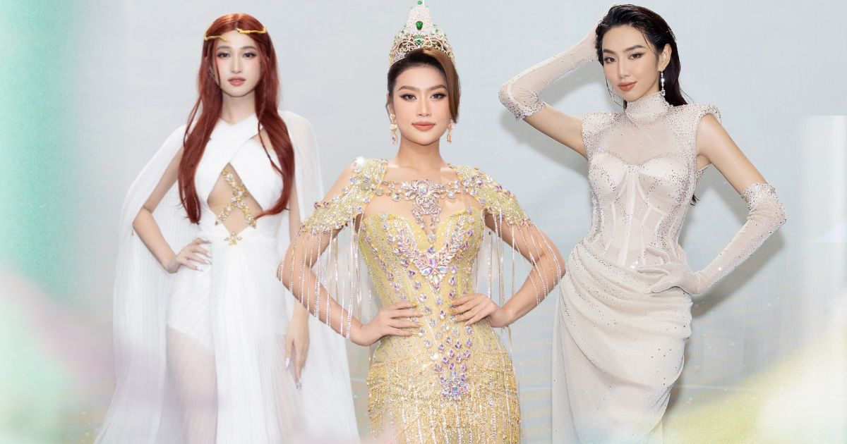 Thảm đỏ đêm Chung khảo Miss Grand Vietnam 2023: Phương Nhi hóa nữ thần, Minh Kiên khoe đường cong quyến rũ