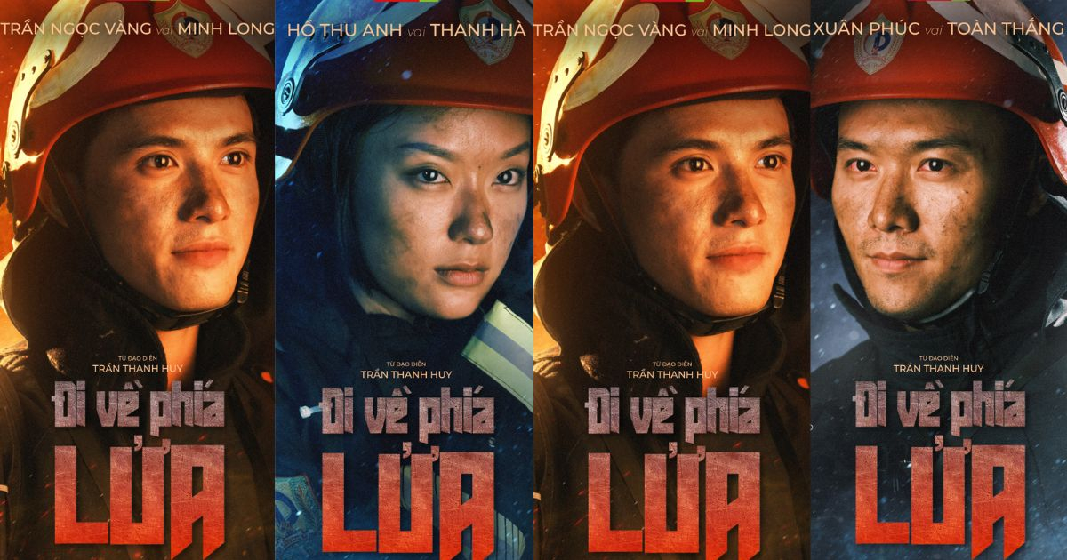 Trần Ngọc Vàng hóa người hùng cứu hỏa cực ngầu, Hồ Thu Anh "lấm lem" trong phim mới "Đi về phía lửa"