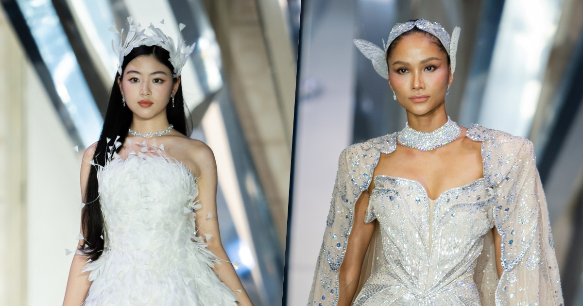 H'Hen Niê hóa “nữ thần bướm”, con gái Quyền Linh lần đầu catwalk ở show Chung Thanh Phong