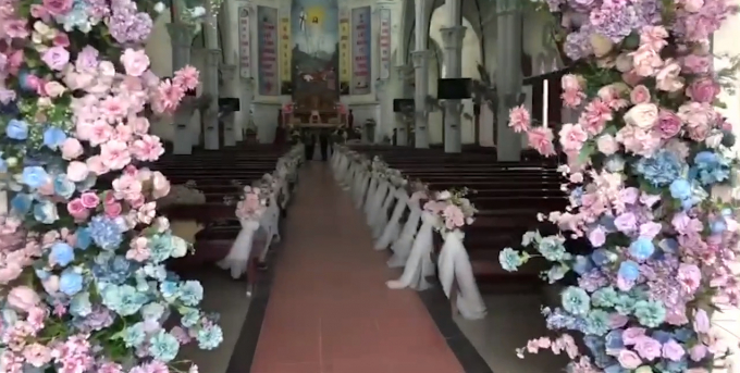 Toàn cảnh không gian Lễ Thánh trước ngày cưới đẹp như một bản tình ca của Phan Mạnh Quỳnh