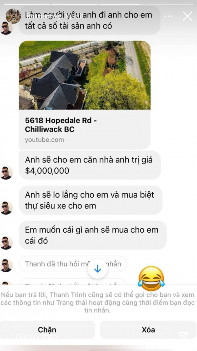 Rộ tin nhắn vợ Phan Mạnh Quỳnh bị gạ gẫm, hứa tặng nhà 4 triệu đô nếu cô bỏ chồng