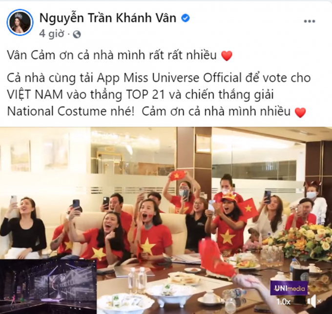 Sao Việt đồng lòng kêu gọi fans bình chọn cho Khánh Vân: Ước 2 tiếng Việt Nam vang lên 5 lần!