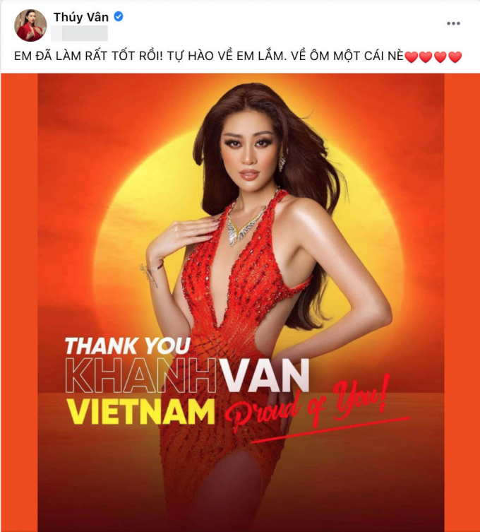 Sao Việt động viên Khánh Vân dừng chân ở Top 21: Làm tốt lắm rồi, quê nhà rất tự hào về em