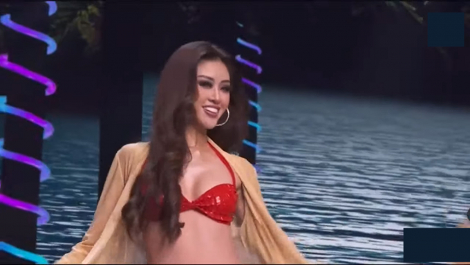 Lọt Top 21 Miss Universe, Khánh Vân đẹp rạng rỡ trình diễn áo tắm thần thái đỉnh cao khiến fans mê mệt