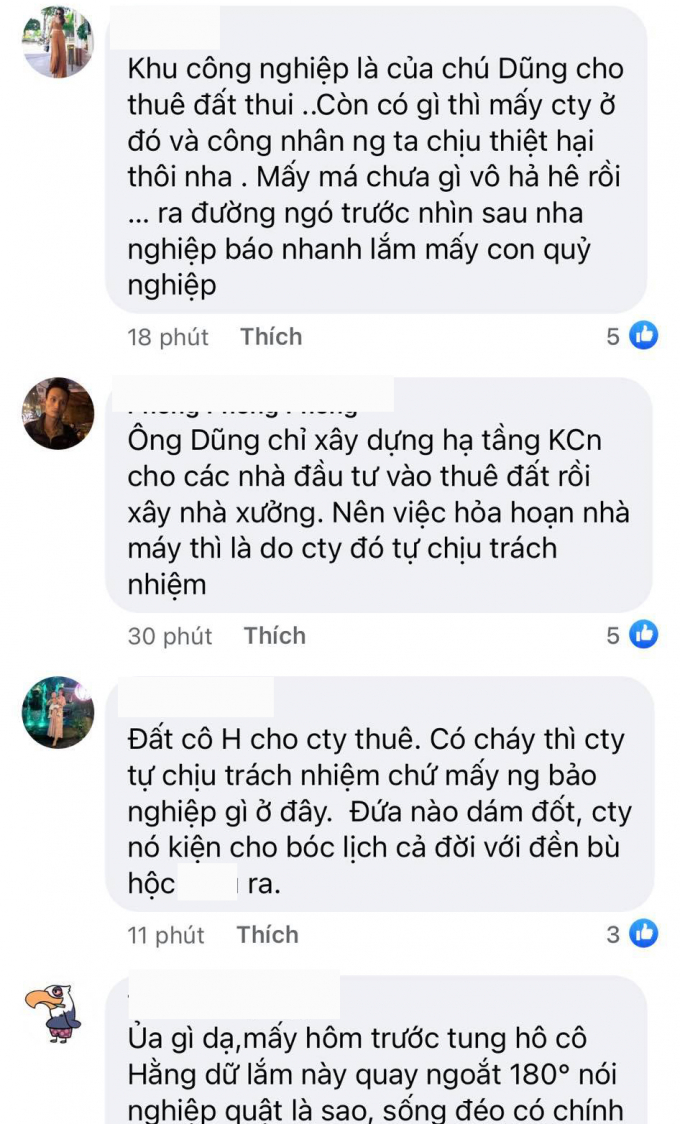 Cháy lớn ở KCN trên đất bà Phương Hằng, CĐM Đừng nói do nghiệp!