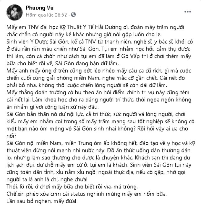 Phát ngôn gây kích động về đội cứu trợ y tế Hải Dương, MC Trác Thúy Miêu bị đề nghị xử lý