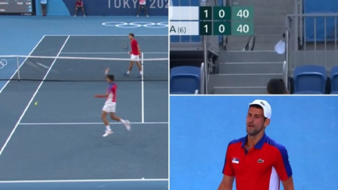 Thua trận, Djokovic nổi điên đập vợt và ném vợt lên khán đài