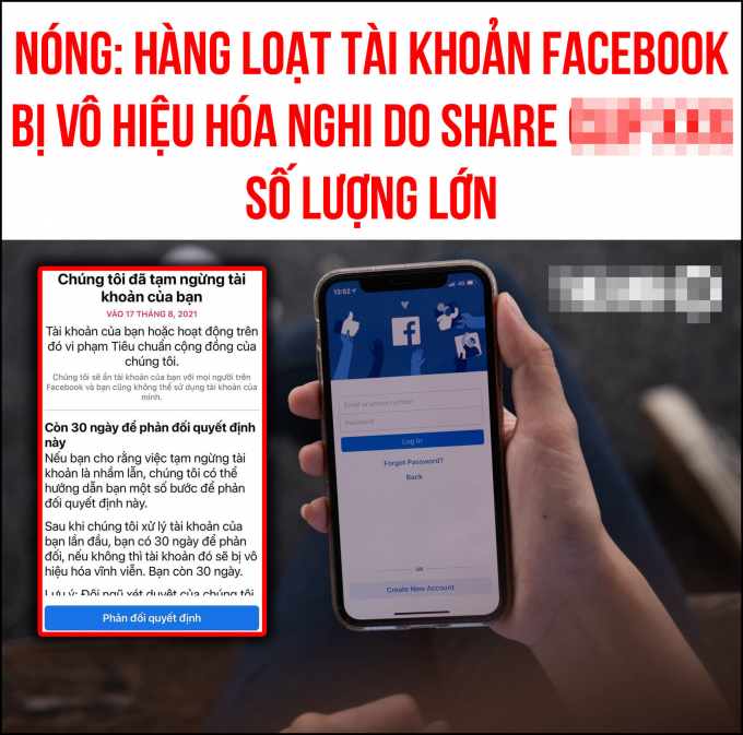 Nhiều tài khoản Facebook Việt Nam bị khóa nghi do chia sẻ clip bẩn?