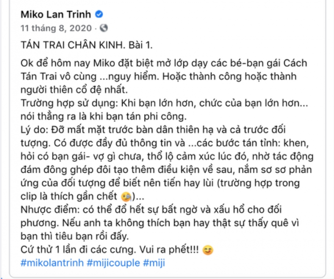 Miko Lan Trinh đáp trả khi bị tố giật bồ, nói rõ chuyện bạn trai chuyển giới bắt cá 2 tay?