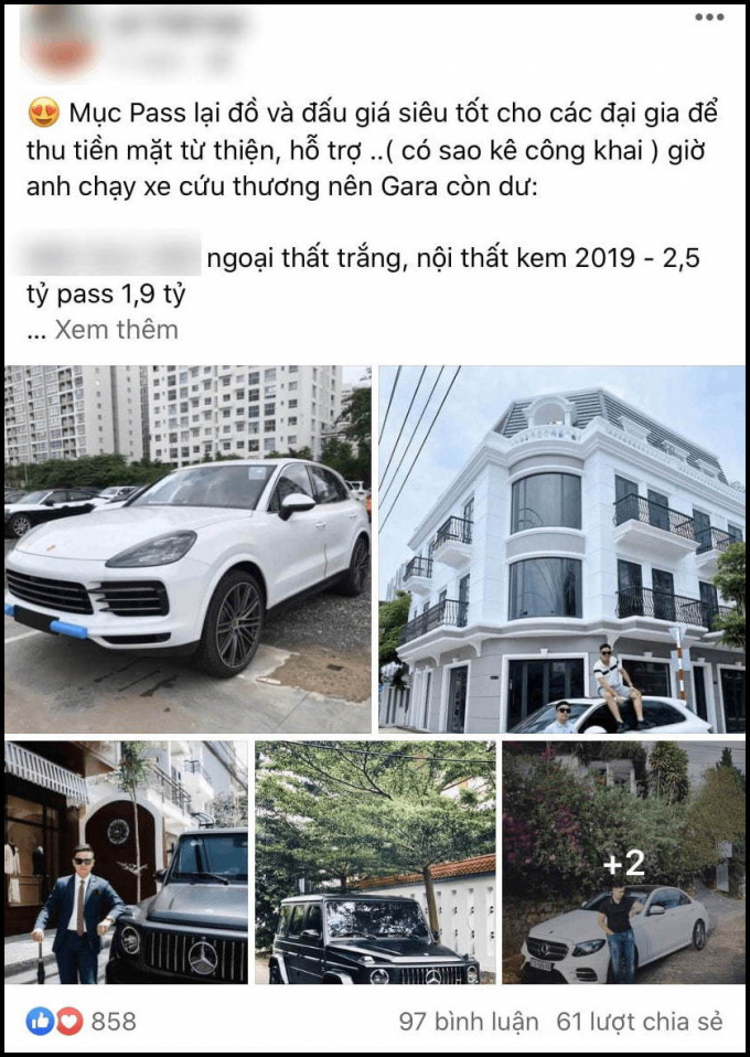 Tổng tài soái ca Sài Gòn bán siêu xe hơn 10 tỷ đồng để làm từ thiện