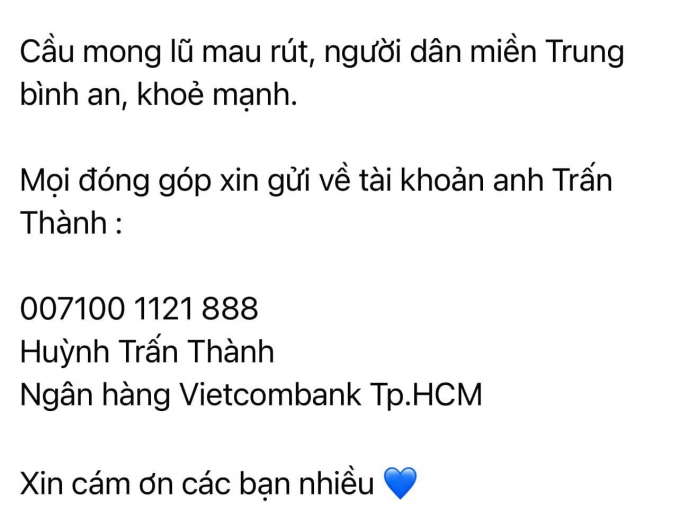 Tuấn Trần chuyển nhầm 50 triệu từ thiện vào thẻ cá nhân của Trấn Thành, nam MC xử lý sao cho minh bạch?